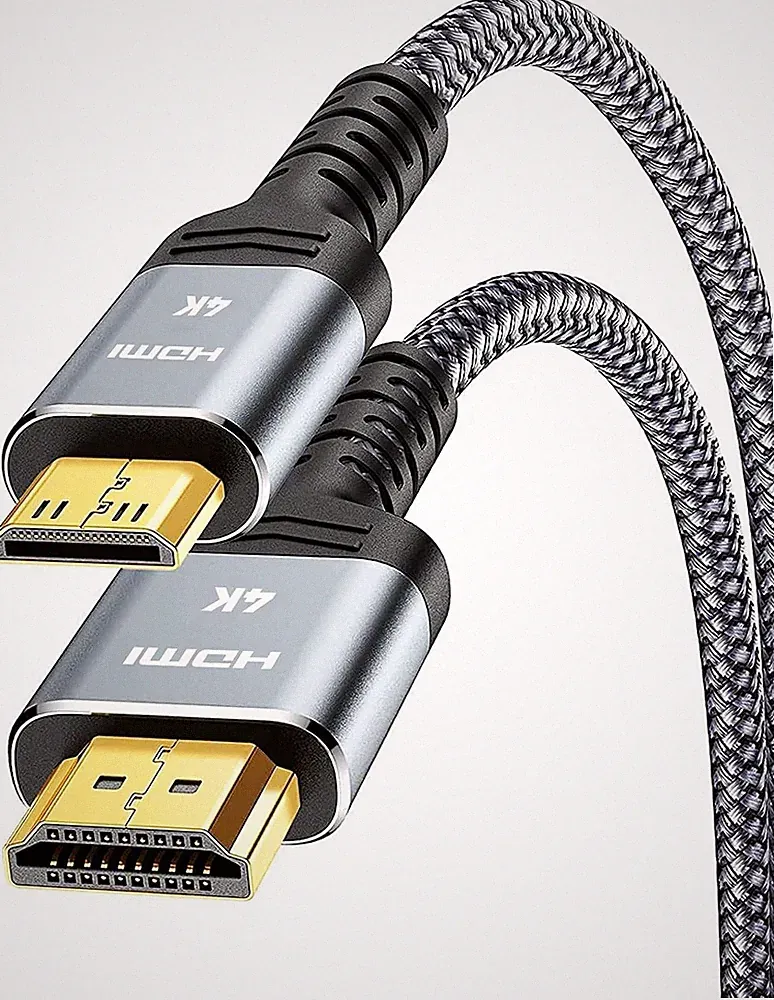 Mini HDMI auf HDMI Kabel 1M 4K Highspeed Nylon 1080p 720p 3D UHD ARC Ethernet