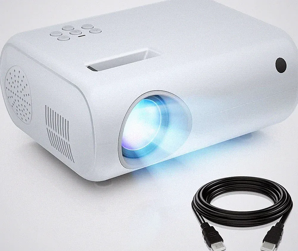 Mini LED WiFi Video Beamer 6500lux Full HD 1080p kompatibel mit Telefon TV PC