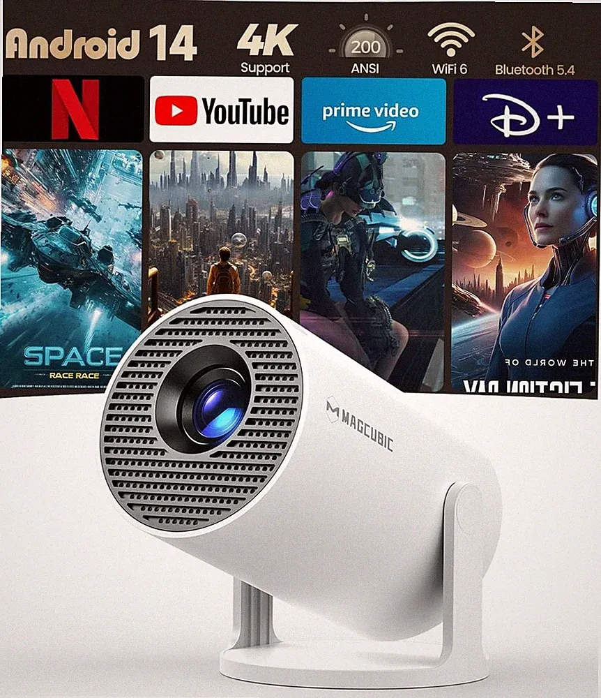 Mini Projektor 4K 1080P 200ANSI 8000L Auto