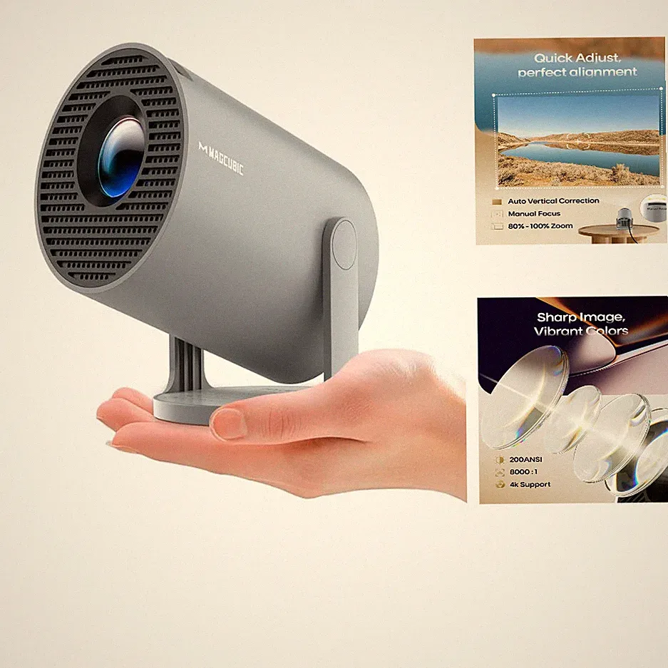 Mini Projektor 4K Android 11 WiFi 6 BT 5.4 200