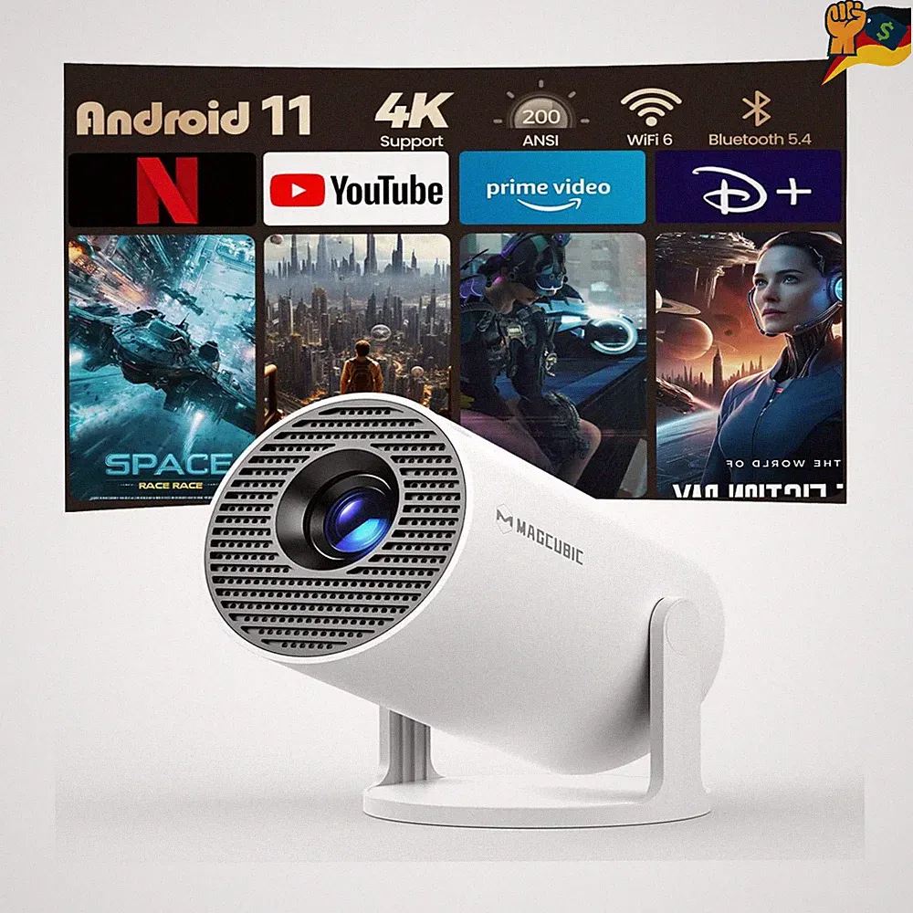 Mini Projektor 4K WiFi 6 5G 1080P 200ANS
