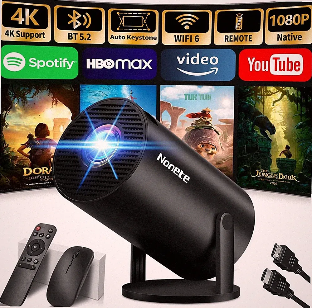 Mini Projektor 4K WiFi 6 Bluetooth 52 270 Dreh