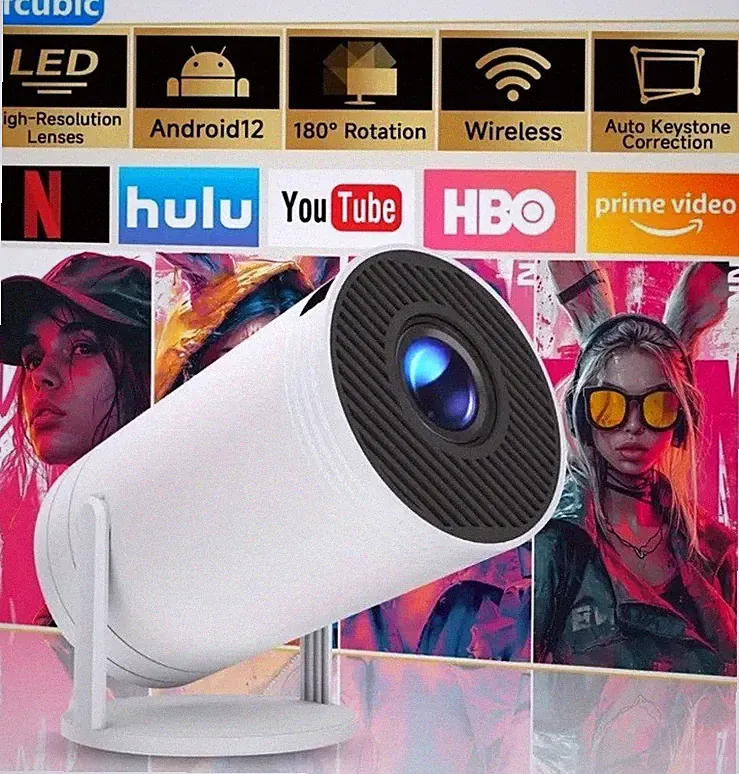 Mini Projektor Beamer Multimedia LCD Full HD 1080P Taschenkino Heimkino HDMI USB