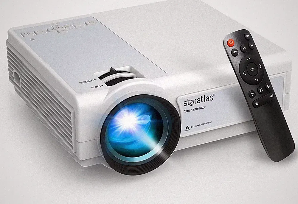 Mini-Projektor Full HD 1080P, 12.000 Lumen, 300-Zoll-Projektor LED-Beamer mit 5G