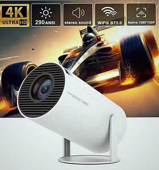 Mini Projektor HY300 Pro Full HD 4K WiFi Bluetooth – Heimkino LED Beamer HDMI