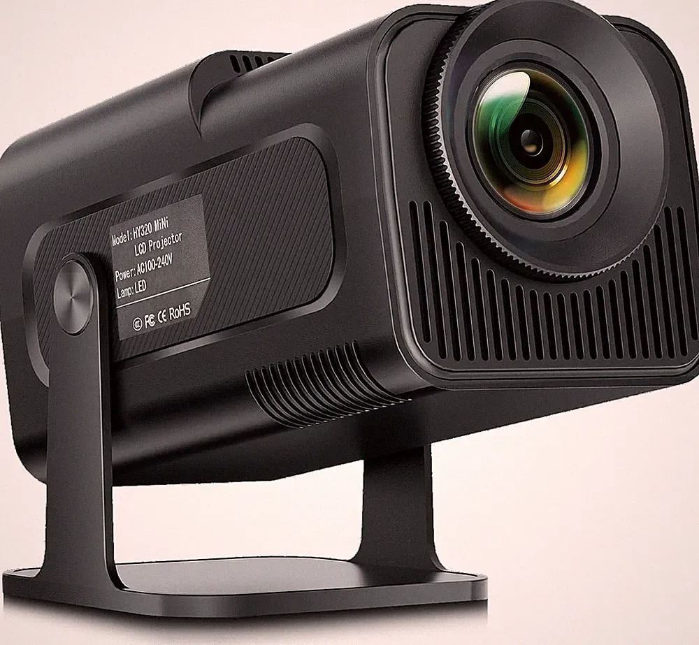Mini Projektor HY320 Tragbarer Projektor, Unterstützt 4K 1080P mit ZweibandWI...