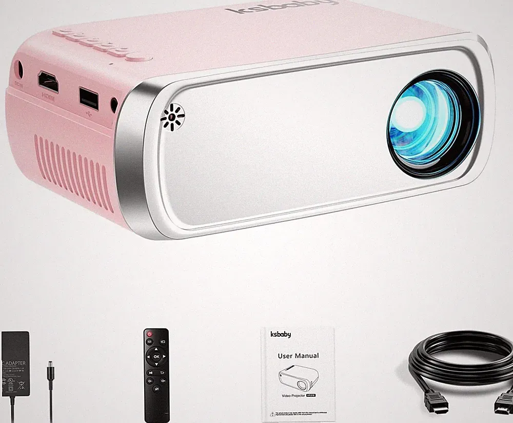 Mini Projektor Tragbarer LED Beamer Outdoor Heimkino HDMI USB für Smartphone