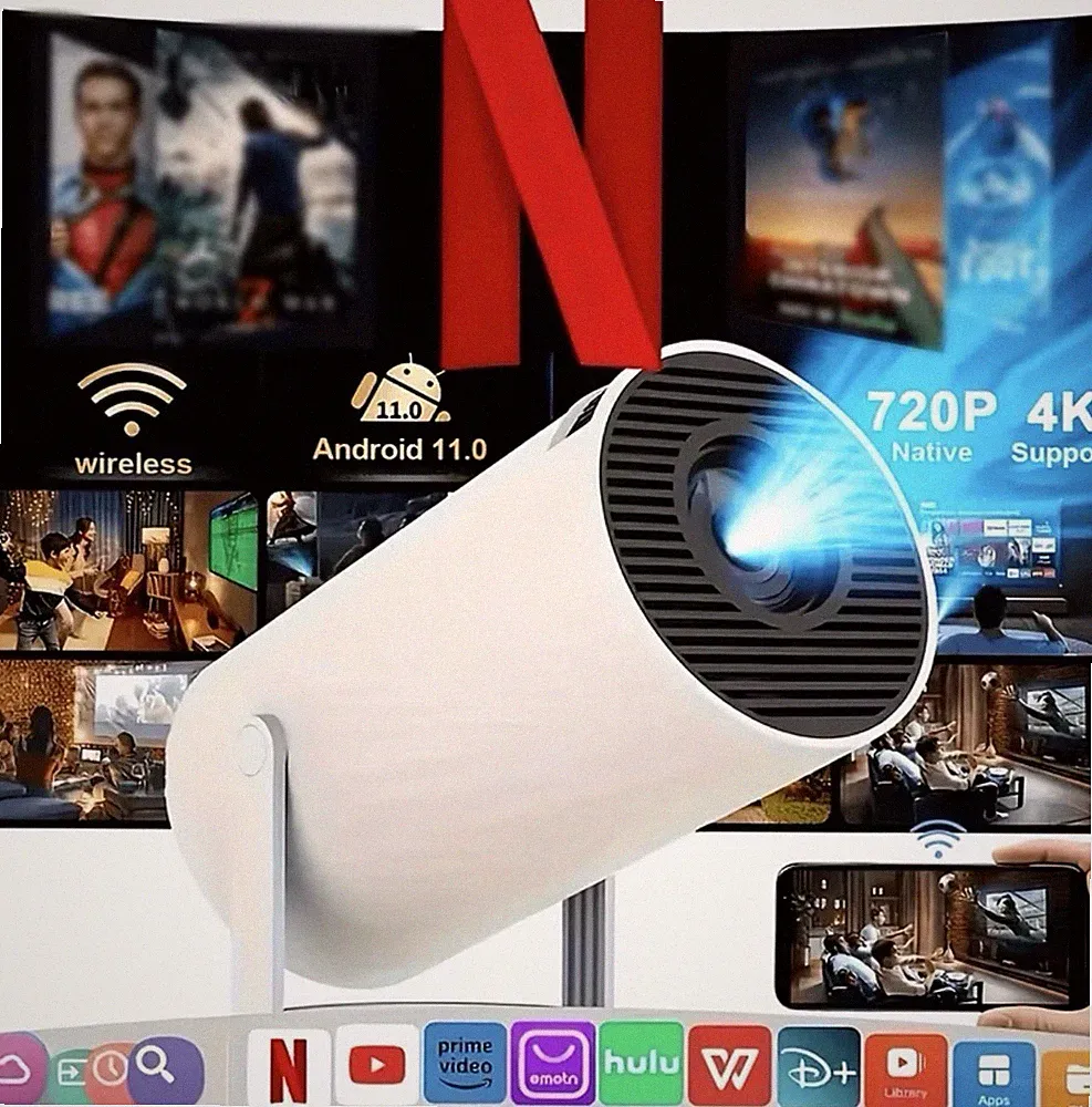 Mini Smart Projektor - Lokale 720P Unterstützung für 4K