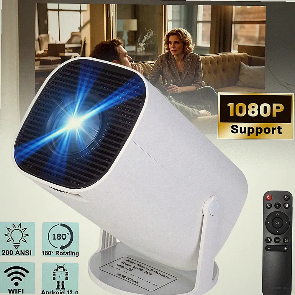 Mini Video Beamer HD 1080P Projektor Heimkino 5G WiFi Bluetooth HDMI Android TV