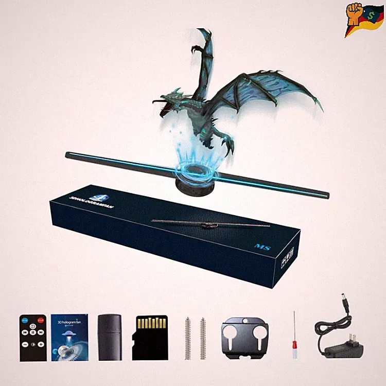 Missyou Hologramm Projektor 42cm 3D, Wifi, 2000x1444px, Fernbedienung, Display