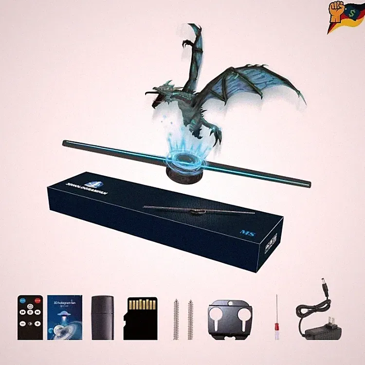 Missyou Hologramm Projektor 42cm 3D, Wifi, Fernbedienung, Display
