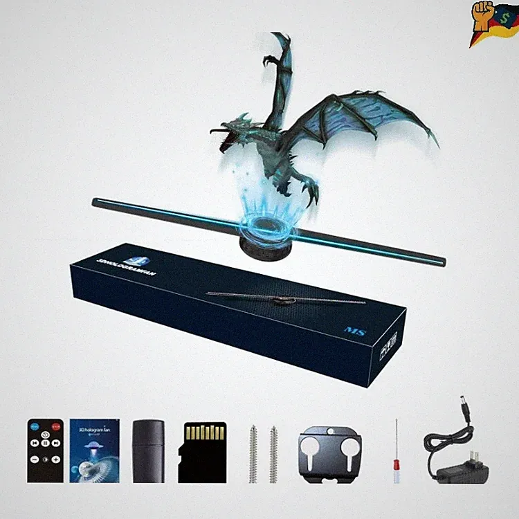 Missyou Hologramm Projektor 42cm 3D, Wifi, Fernbedienung, Display