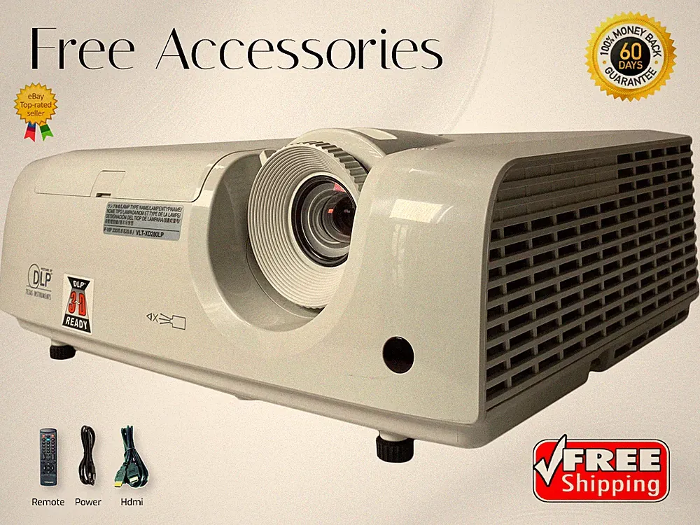 Mitsubishi XD280U DLP Beamer 3000 ANSI 10W Lautsprecher bis 250"