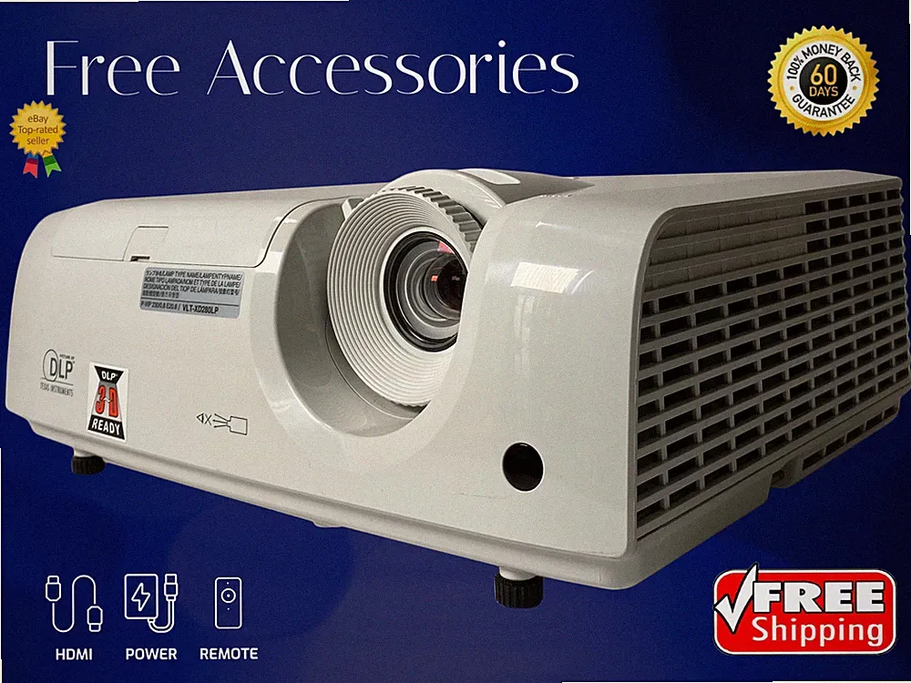 Mitsubishi XD280U DLP Beamer Langzeitlampe bis 6000 Std 3000 lm 4K