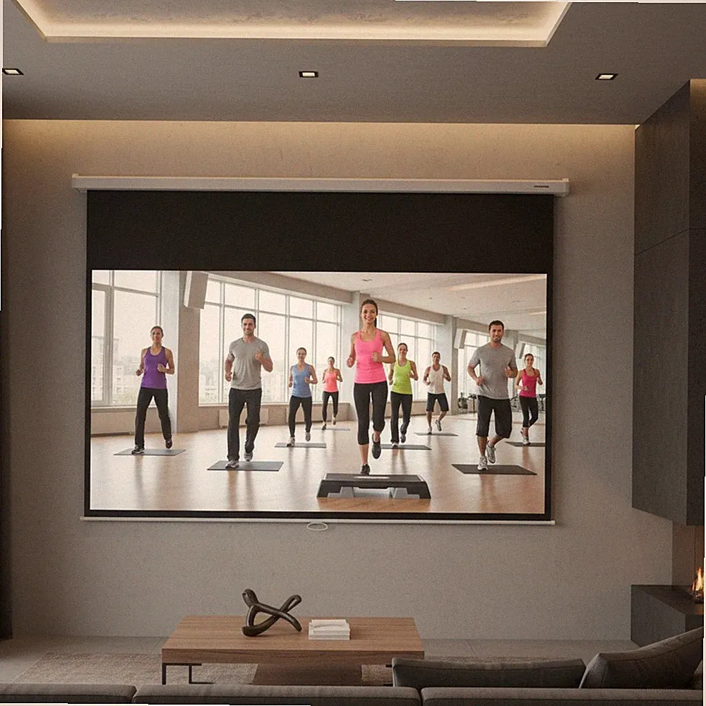 Motorleinwand 300x169CM Beamerleinwand Projektionsleinwand Kinoleinwand HDTV