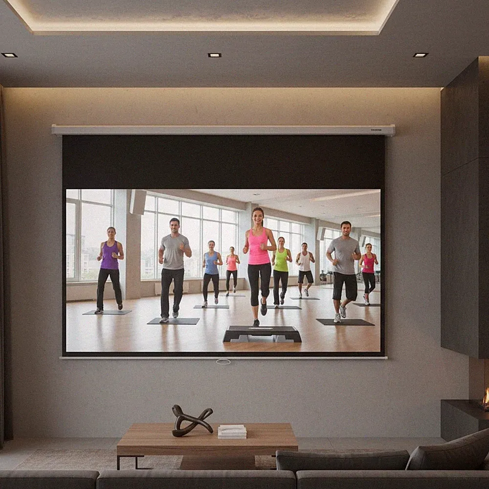 Motorleinwand 300x169CM Beamerleinwand Projektionsleinwand Kinoleinwand HDTV