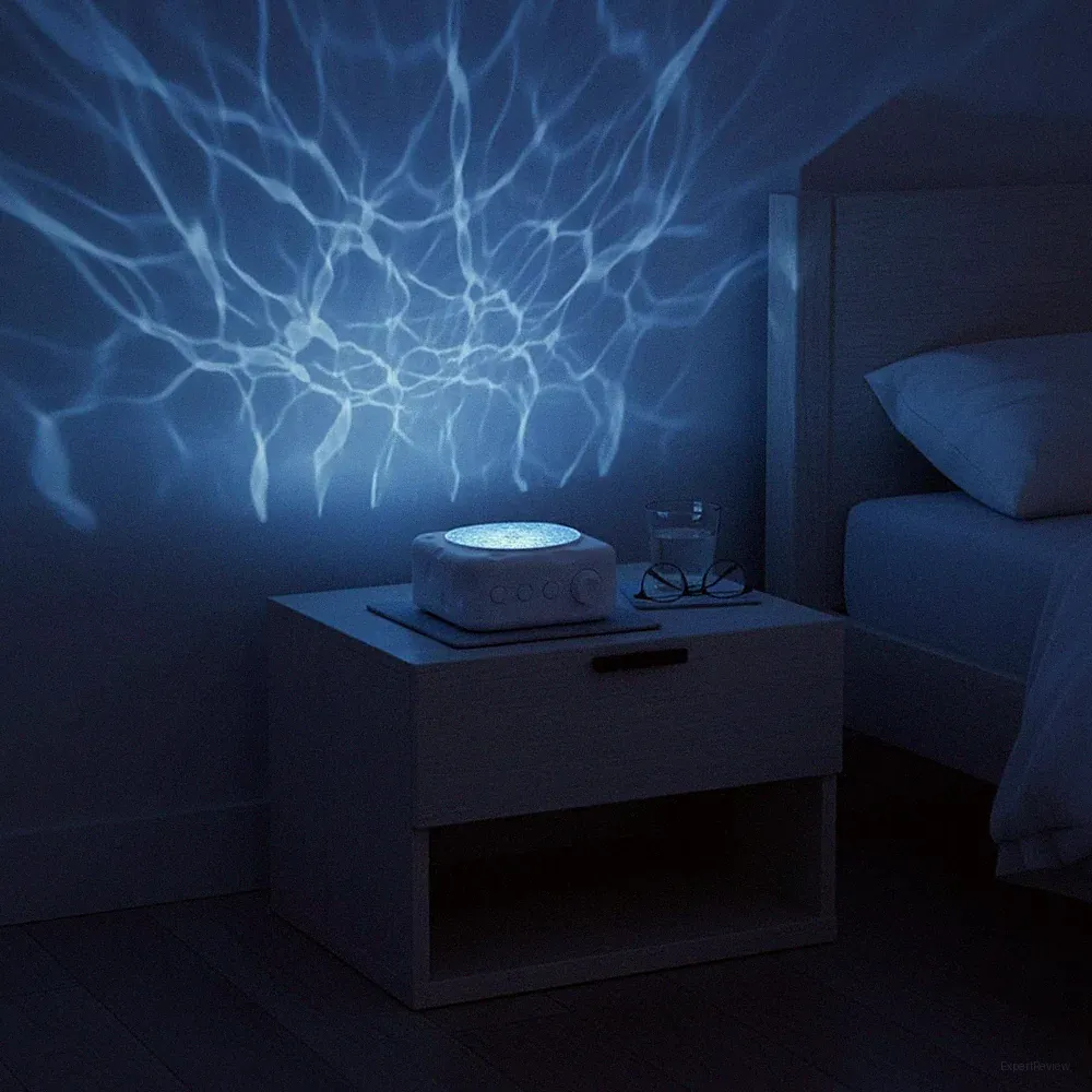 Nachtlicht mit Lautsprecher Bluetooth 5.4 Wasserwellen-Projektorlampe für