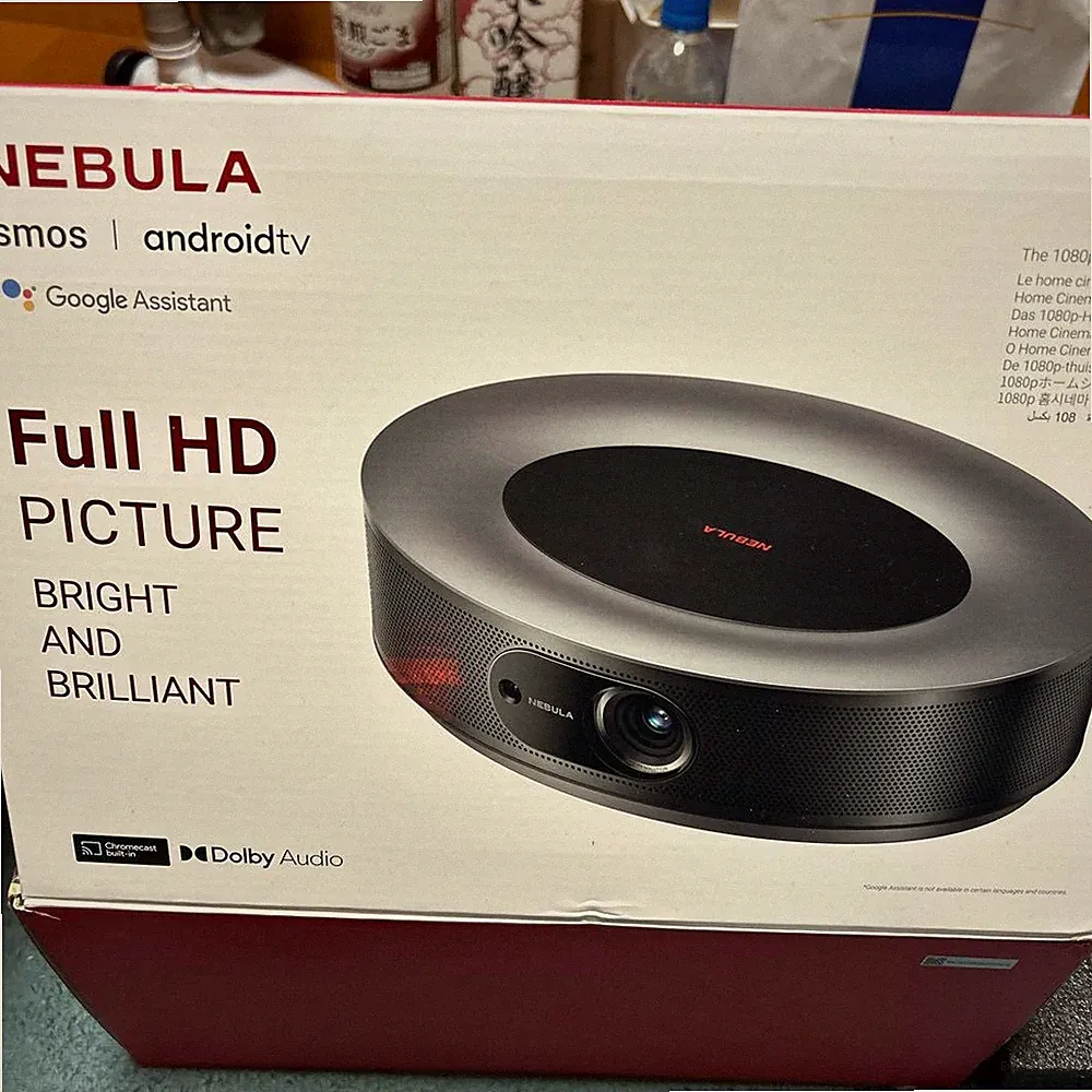 NEBULA Android TV Beamer Full HD Schwarz mit Fernbedienung, Dolby Audio