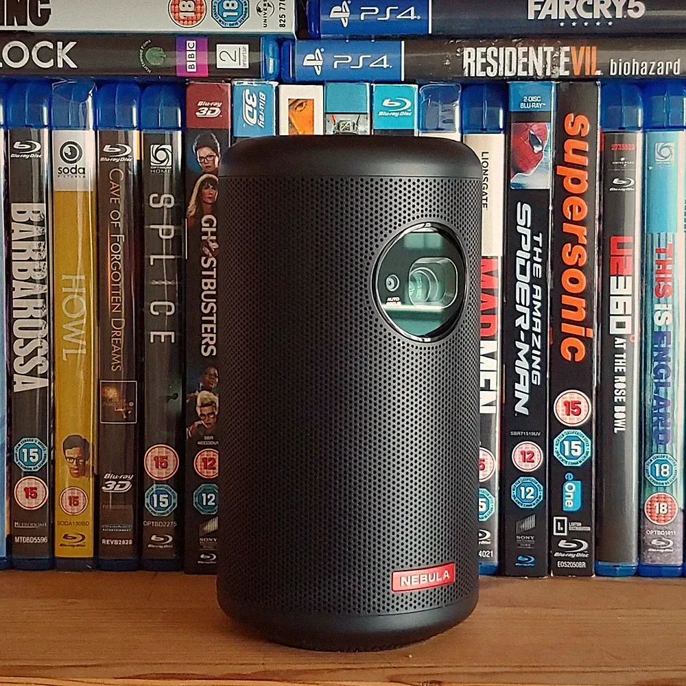 Nebula Capsule 2 1280x720p, Wi-Fi Mini tragbarer Projektor 200 ANSI, Google TV