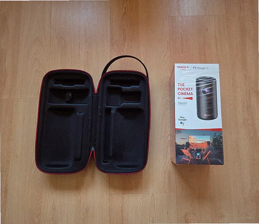 Nebula Capsule 3 mit Google TV + Original Tragetasche