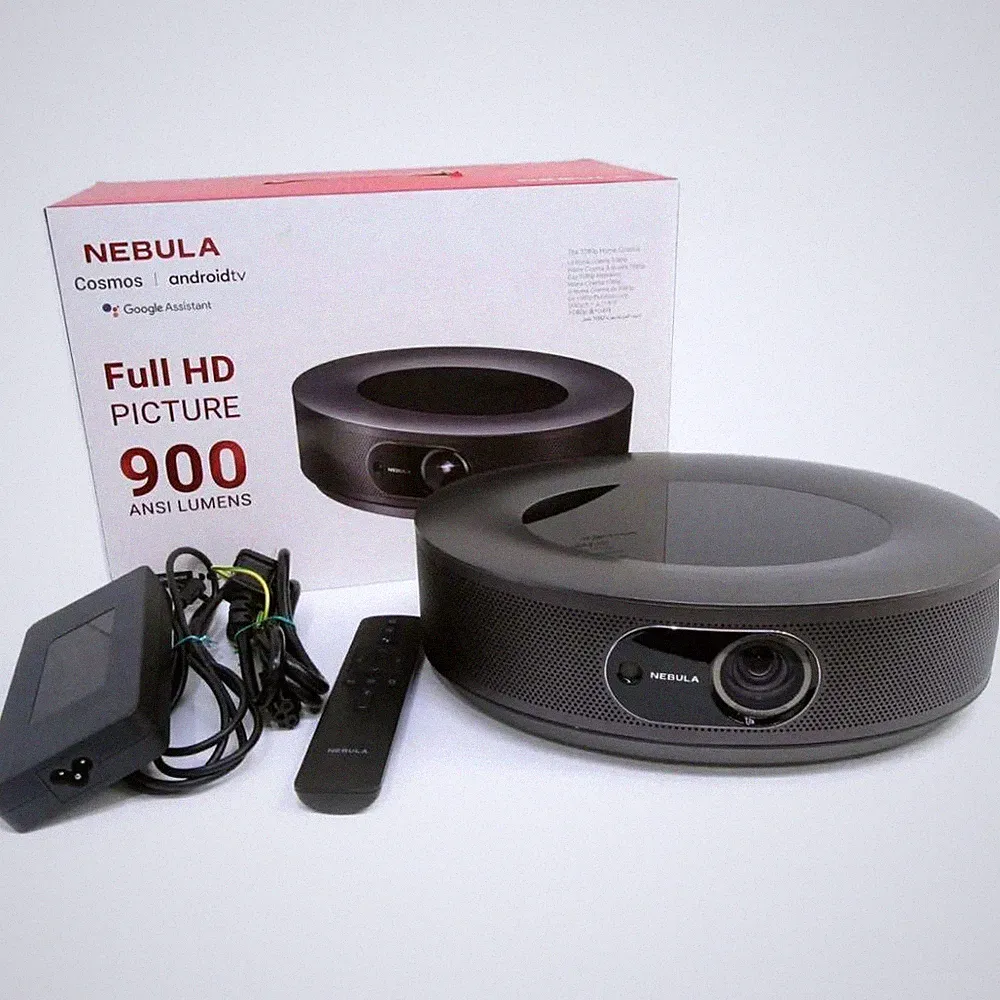 Nebula Cosmos Full HD 1080p Projektor Set gebraucht getestet mit Fernbedienung