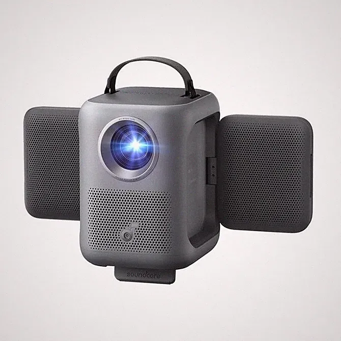 Nebula Soundcore P1i Full HD Smart Projektor mit klappbaren Lautsprechern