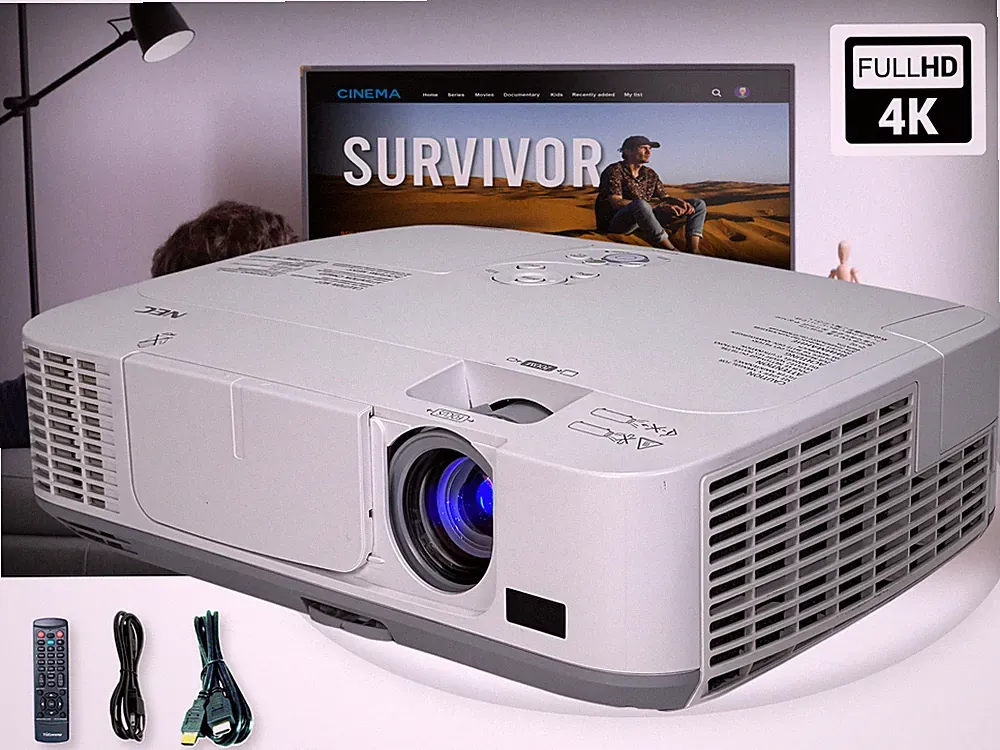 NEC 3LCD Beamer NP-M311X 3100 ANSI Lumen 4K für Heimkino & Outdoor