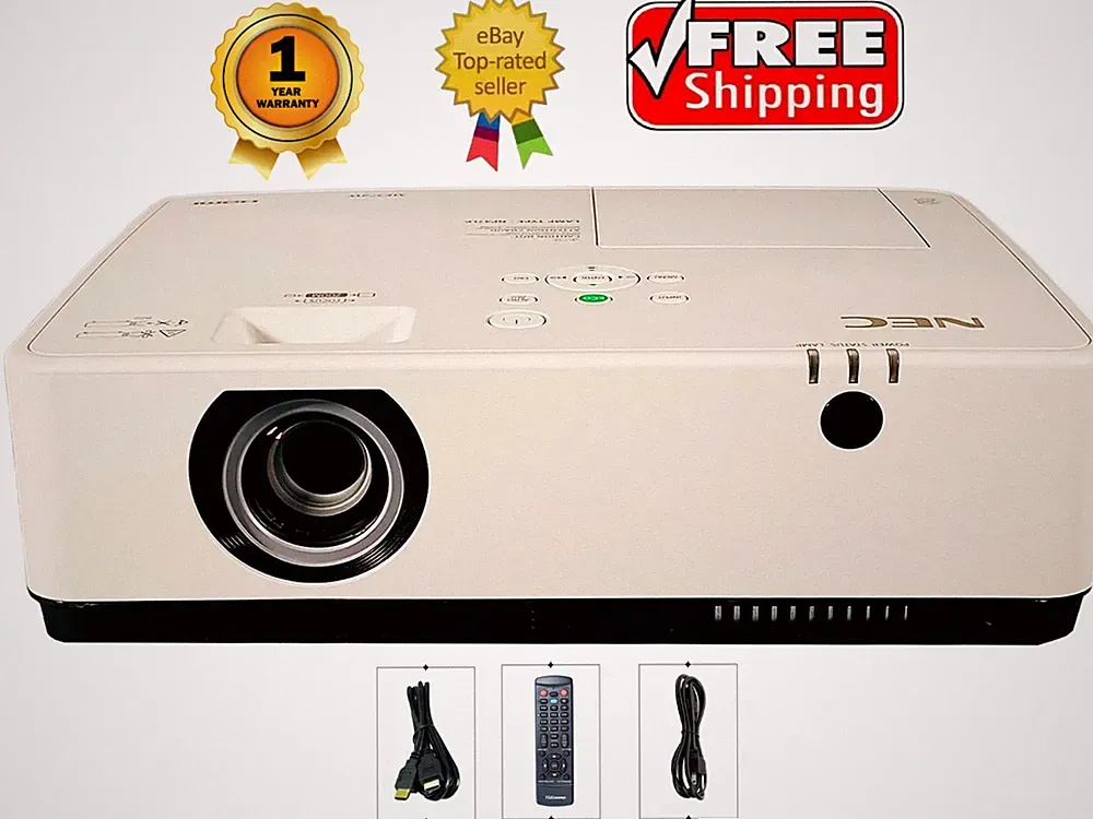 NEC ME372W 3LCD Projektor 3700 Ansi HD 4k (Max) Eco Modi HDMI X 2 Lan W / Paket