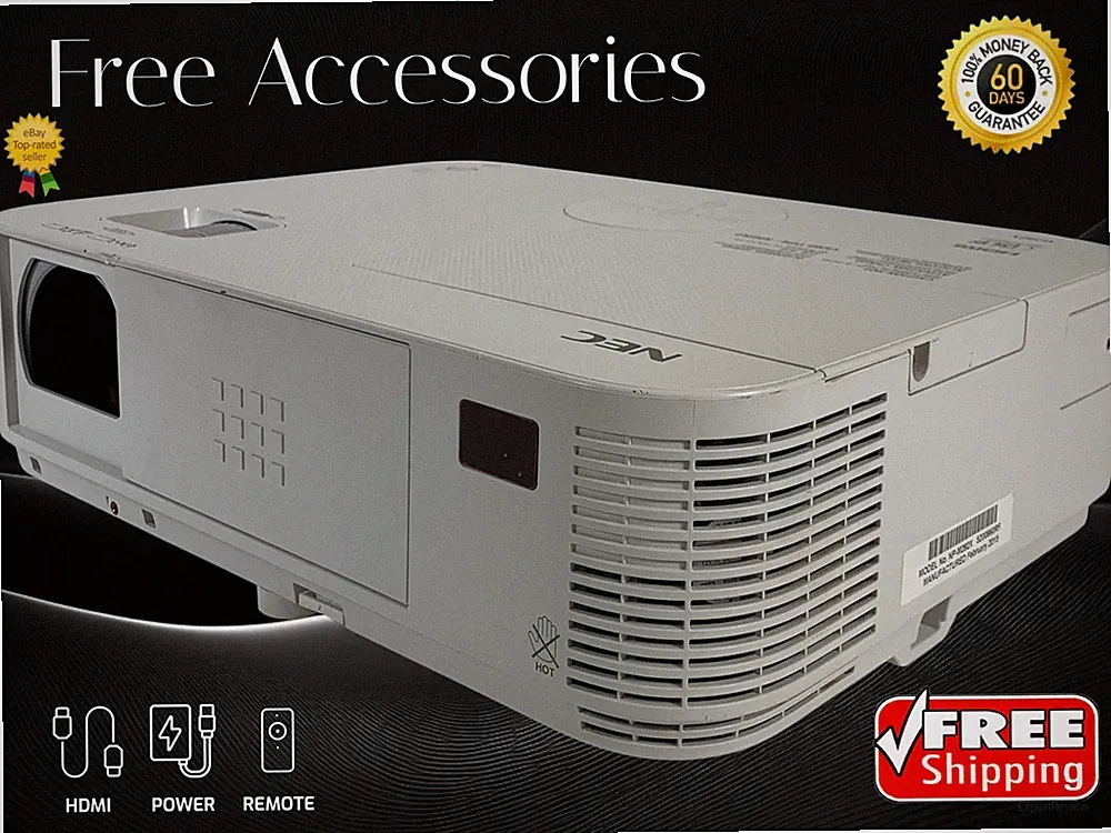 NEC NP-M282X 3LCD Projektor 4K 2800 Lumen PC 3D Bereit 20W Lautsprecher M / Set