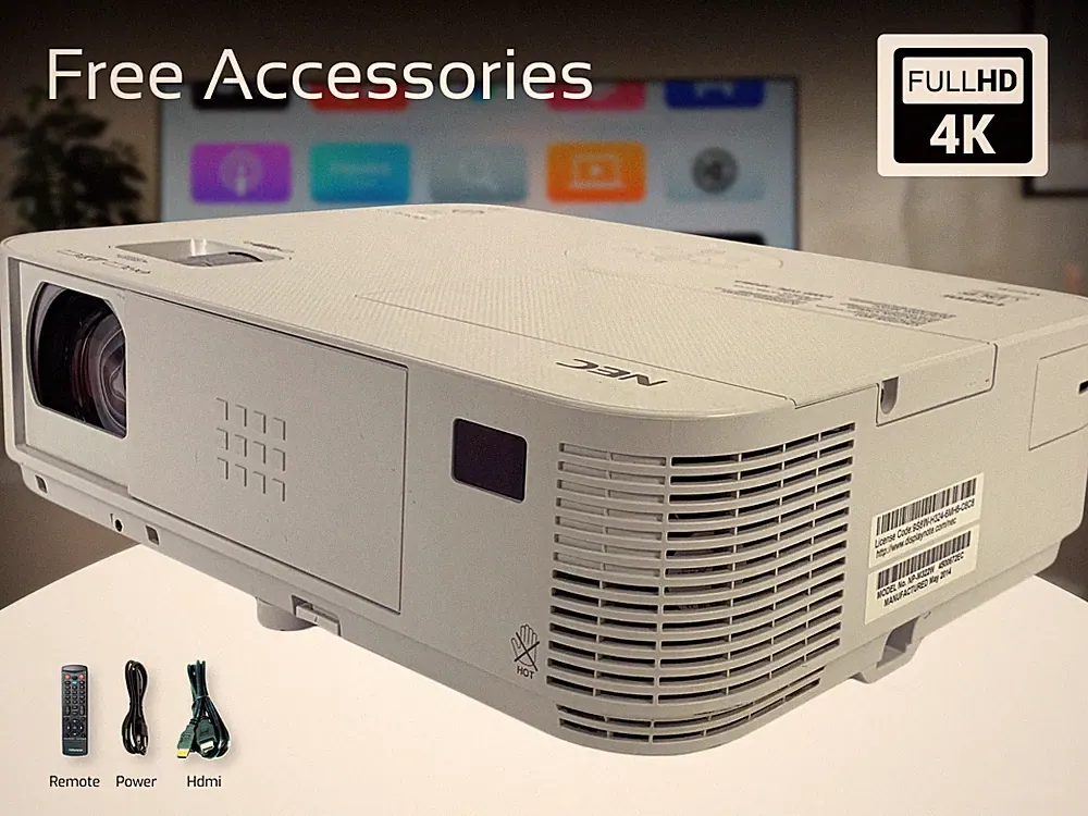 NEC NP-M322W DLP Beamer Für Heimbüro 3200 ANSI 4K Lampe Bis 8000 Std