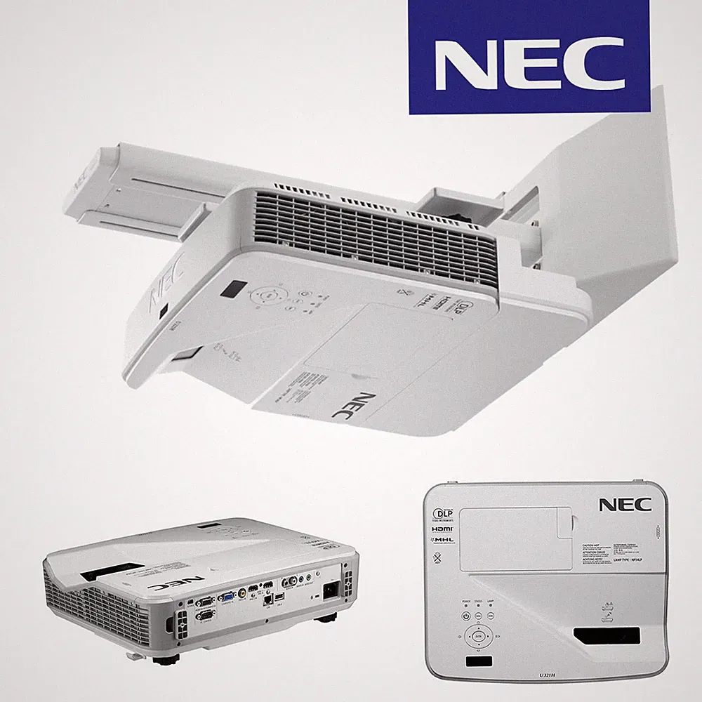 NEC U321H DLP Beamer FullHD 3200 Lumen mit Wandhalterung | NEU MwSt.-Rng Gewähr.