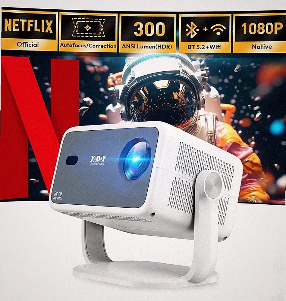 [NetfIix Offiziell] 4K HD Projektor Smart 5G WiFi Bluetooth Android Heimkino