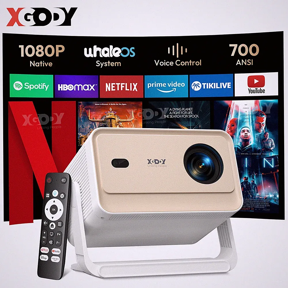 Netflix Official Video Beamer 4K HD Projektor Autofokus Whale OS TV Gimbal N6PRO