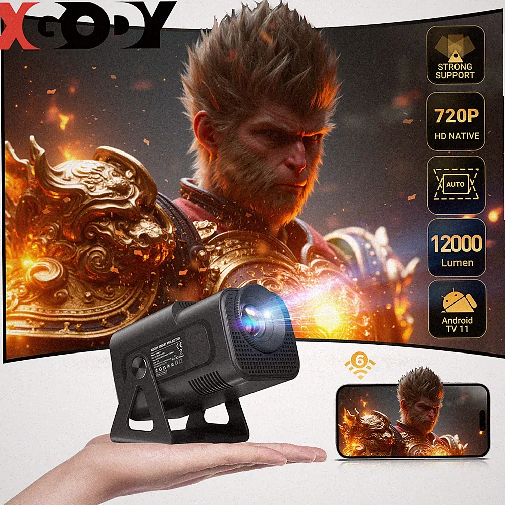 [Netflix offiziell] Beamer 4K Projektor 12000 Lumen WiFi HDMI Android Heimkino