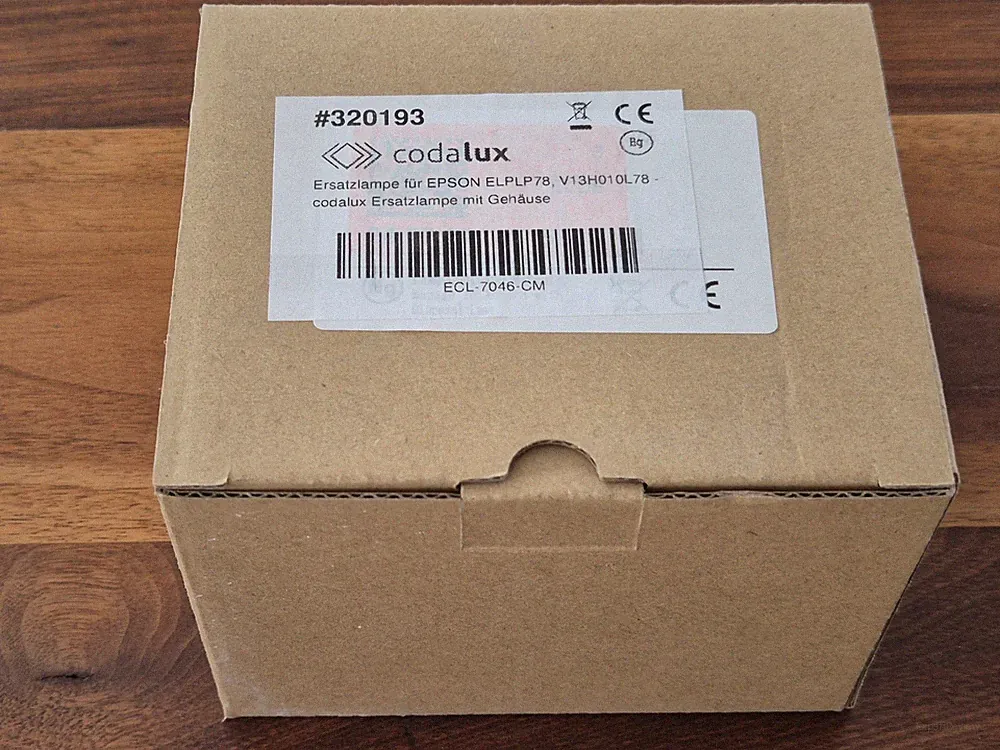 ××× NEU ××× EPSON Beamer-Ersatzlampe ELPLP78, V13H010L78 im CODALUX Gehäuse