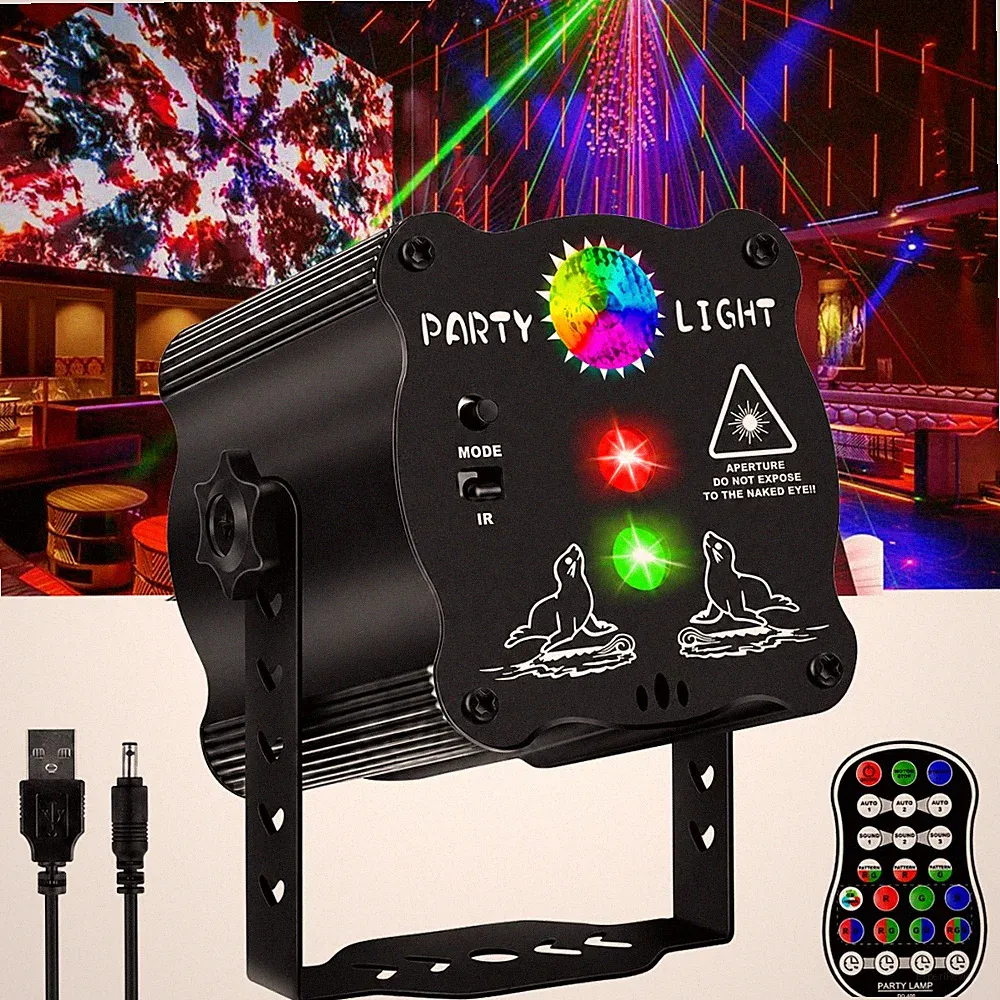 NEU LED Laser Beamer mit RGB Discokugel DMX Bar Bühnenlicht inkl. Fernbedienung