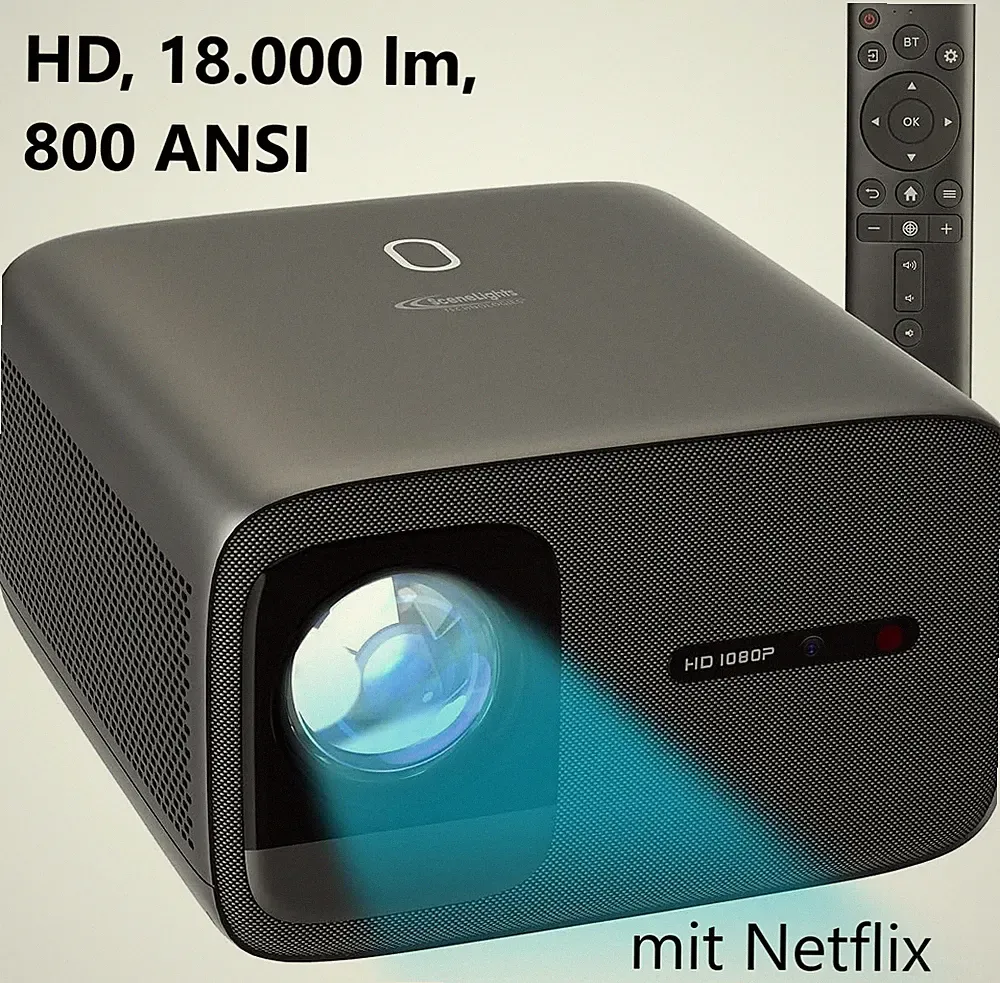 NEU WLAN LED Beamer Netflix für Heimkino Fußballspiele Zocken Gaming Handy Video