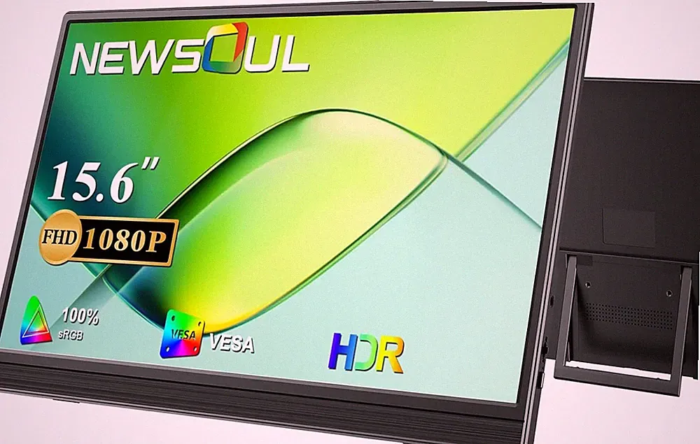 Newsoul Portable Monitor 15.6 1080p IPS Matte Leinwand Heimkino Projektor
