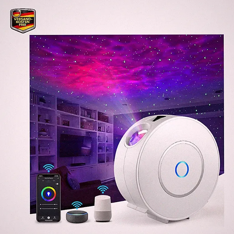 Nigecue LED Sternenhimmel Projektor SK20 WLAN mit App Sprachsteuerung 15W