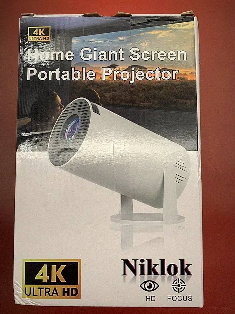 Niklok Beamer 4K Ultra HD Android TV LED Heimkino Projektor Tragbar 270 Grad