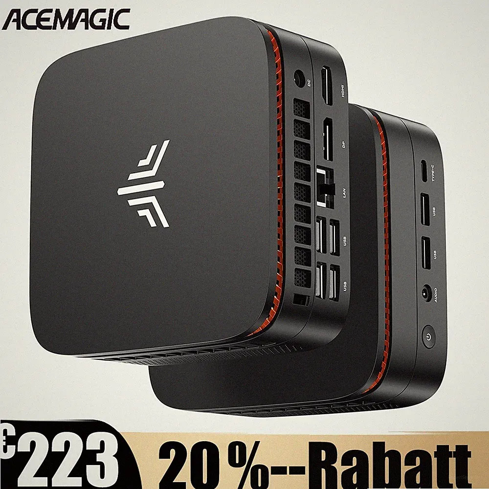 NIPOGI P1 4K Mini PC AMD Ryzen R2544 8GB DDR4 RAM 256GB SSD WIFI Win11 PRO
