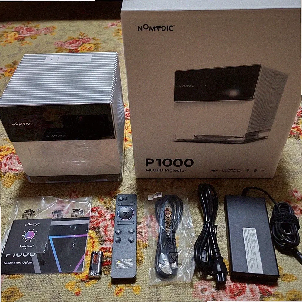NOMVDIC P1000 4K UHD Smart Laser Projektor getestet mit Box