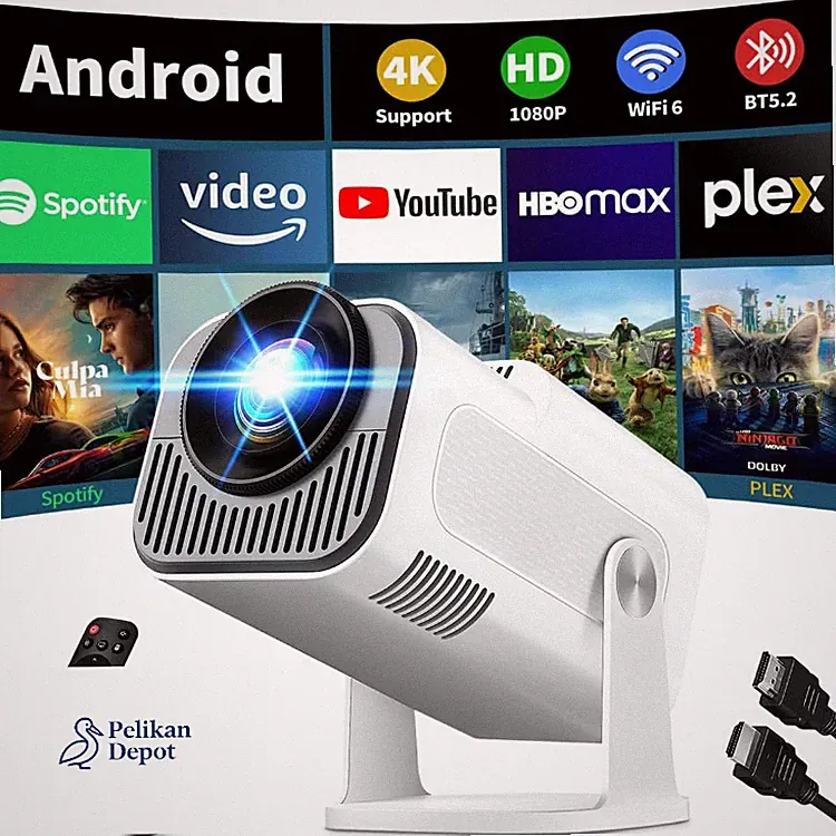 Nonete NT30 Mini Beamer 4K WiFi 6 Bluetooth 5.2 Auto Keystone