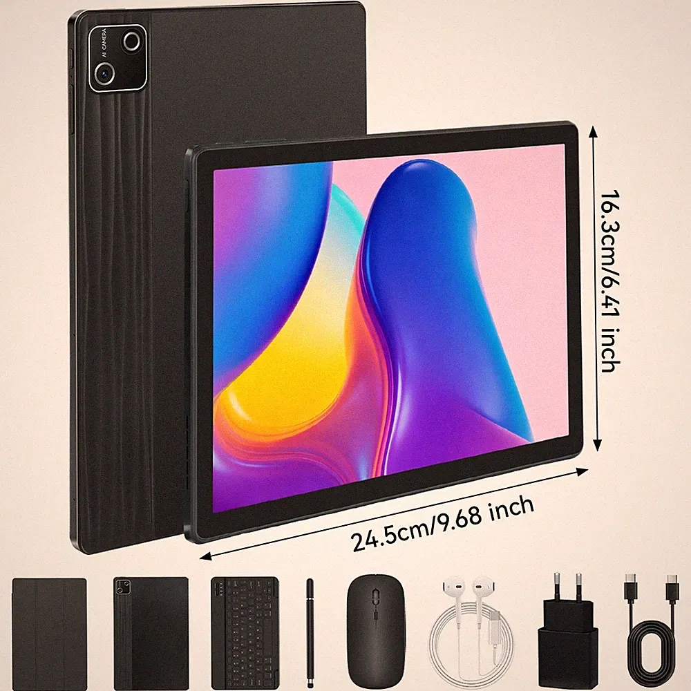 Octa-Core Tablet, Android 15, 30GB + 128GB, WLAN 2.4G+5G,PC-modus 10.1 zoll
