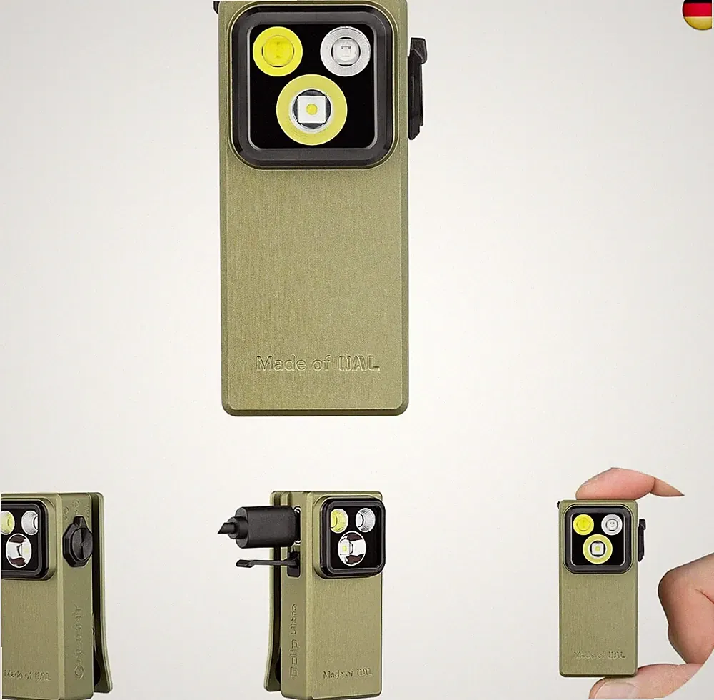 OLIGHT Oclip Ultra Mini LED Clip Taschenlampe besteht aus OAL mit Flutlicht