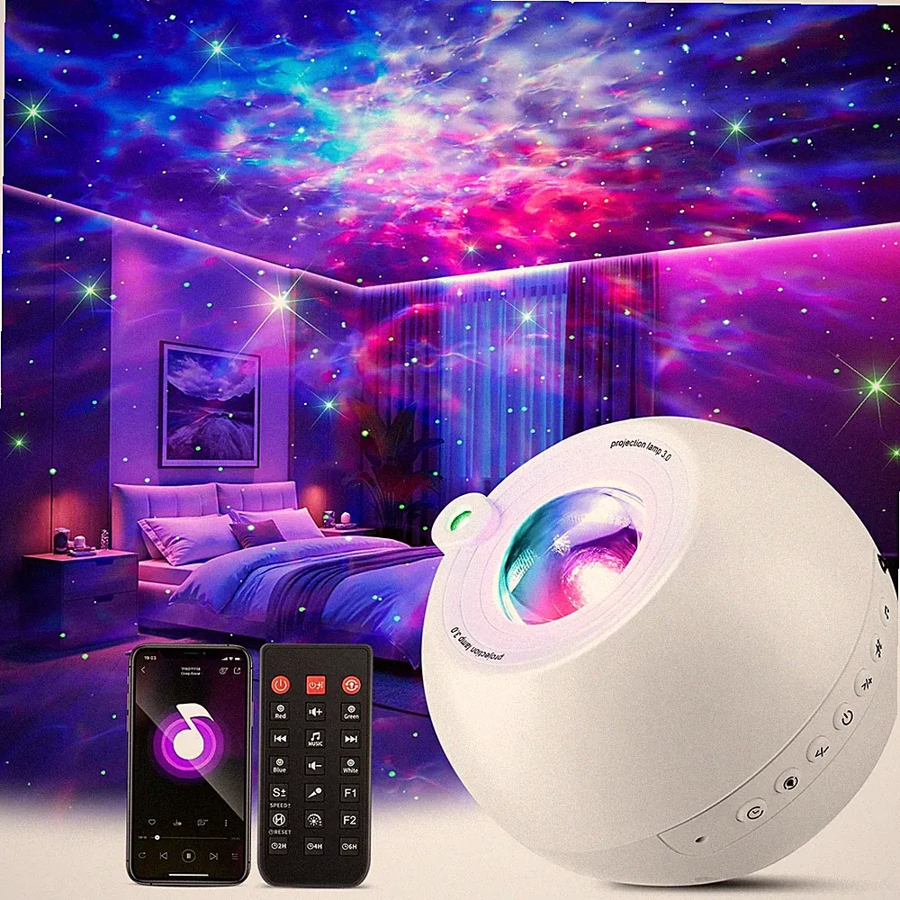 One Fire Sternenhimmel Projektor Galaxy Projector Geschenke Nachttischlampe