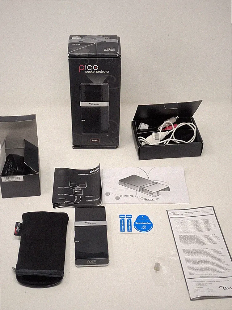 Optoma PK-101 Pico Pocket Projector With Box And Accessories