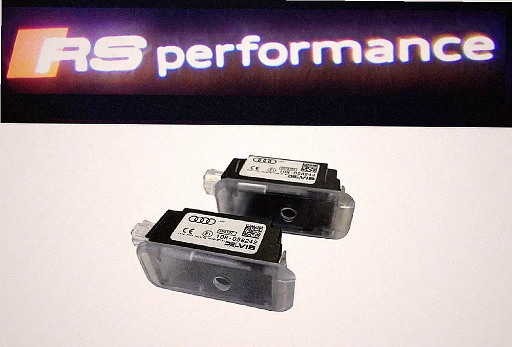 Original Audi RS performance Für viele Audi 2x LED Einstiegsbeleuchtung Tür Logo
