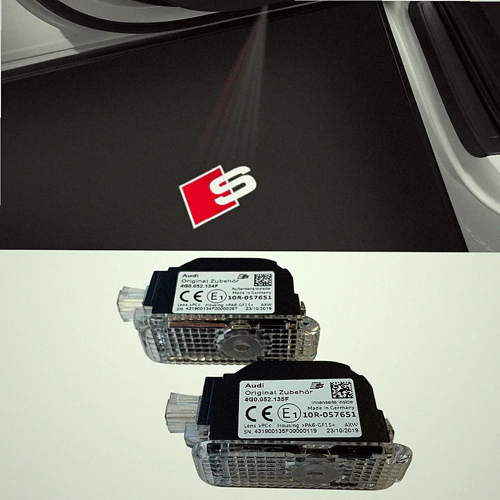 Original Audi "S" Sport LED Logo Projektor Einstiegsbeleuchtung Tür Türleuchten
