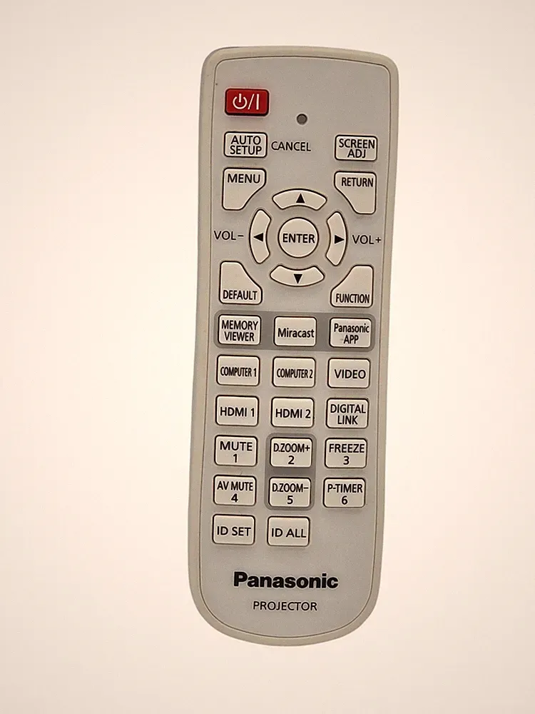 Originale PANASONIC Fernbedienung N2QAYA000090 N2QAYA000107 für Beamer weiß